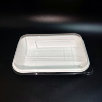SP2439 Récipient à salade de fruits compostable jetable en gros Boîte à lunch en PLA avec couvercle