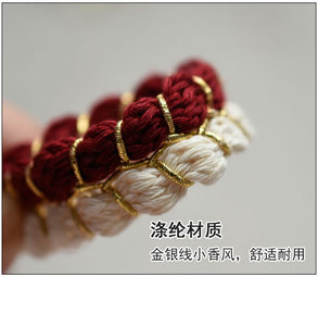 ริบบิ้นทอเส้นด้ายสีทองเงินขนาด 3-1.5 ซม. สำหรับงานฝีมือ DIY ตกแต่งเสื้อผ้า  ไม่ยืดหยุ่น ใช้สำหรับตกแต่งเสื้อผ้า - Product Image 6