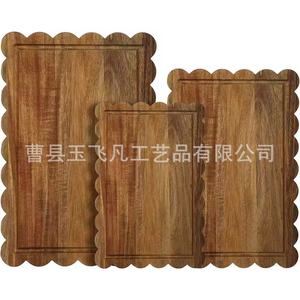 Planche à découper en bois d'acacia rectangulaire 38 cm, antidérapante, pour la cuisine - Product Image 4