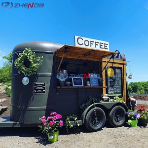 รถขายอาหารเคลื่อนที่สไตล์อเมริกันย้อนยุค ขายกาแฟเย็นและอาหารจานด่วน - Product Image 1