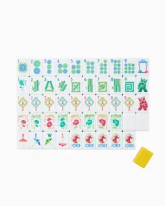 Tuiles de Mahjong Américaines de Collection - Édition Pippa |   Collection florale jaune en acrylique de luxe à 4 couches pour les médias sociaux - Product Image 2