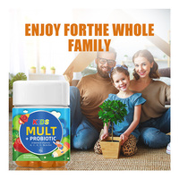 Gummies multivitaminées probiotiques halal de haute qualité OEM, biotine, vitamines pour enfants, renforcement de l'immunité, bonbons multivitaminés pour enfants