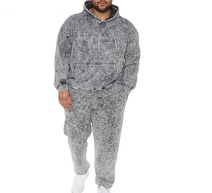 Conjunto Deportivo Personalizado para Hombre, Estilo Urbano, de Felpa Gruesa, Transpirable, de Dos Piezas, en Color Sólido, de Poliéster/Algodón Premium - Product Image 1