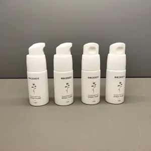 5ml 10ML 15ml 20ml 25ml 30ml Matte branco loção cosmética bomba garrafa de vidro para cuidados com a pele creme embalagem