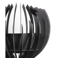 Foyer extérieur en acier noir Garife Factory Directly, demi-sphère, pour brûler du bois, diamètre 55 cm, garantie 1 an