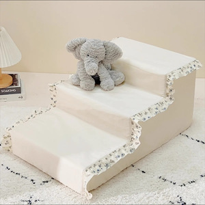 Escalier antidérapant pour animaux de compagnie (chats et chiens) – Marches en éponge pour accéder au lit, protection des articulations, en tissu rectangulaire - Product Image 1