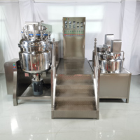Homogénéisateur-mélangeur hydraulique sous vide en acier inoxydable industriel pour la production de cosmétiques, de lotions, de crèmes et d'onguents
