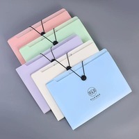 Carpeta de Archivo Expandible A4 Morandi Colo RLayer, Impresión UV, Gran Capacidad, Páginas Transparentes Insertables, para Estudiantes de Secundaria