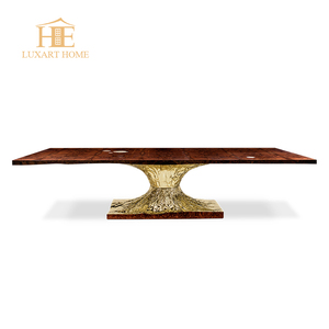 Design <span class=keywords><strong>di</strong></span> lusso realizzato <span class=keywords><strong>in</strong></span> <span class=keywords><strong>noce</strong></span> impiallacciatura <span class=keywords><strong>di</strong></span> radice tavolo <span class=keywords><strong>da</strong></span> <span class=keywords><strong>pranzo</strong></span> con base <span class=keywords><strong>in</strong></span> ottone 12 sedia <span class=keywords><strong>da</strong></span> <span class=keywords><strong>pranzo</strong></span> per villa <span class=keywords><strong>sala</strong></span> <span class=keywords><strong>da</strong></span> <span class=keywords><strong>pranzo</strong></span> - Product Image 6
