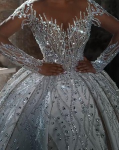 S1602T 2025 New Bohemian Style African Luxury Lace Wedding Dress Custom Bride's Chapel Train With Cross-Border Lace - Product Image 1