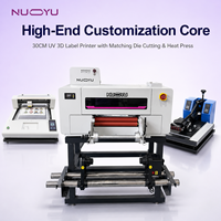 Impresora UV DTF A3 con cabezal de impresión Epson I3200-HD, cortadora integrada y plancha térmica para producción de pegatinas en un solo lugar