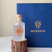Diffuseur de parfum en verre givré de luxe avec étiquette en bois, huile parfumée, diffuseur d'arômes Zen pour la maison, pour la relaxation et le SPA