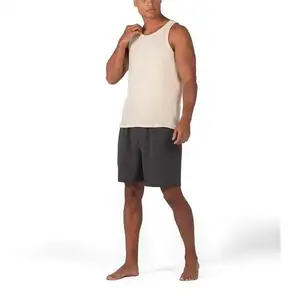 Logo personnalisé hommes chemise de sport maille course à pied t-shirts sans manches respirant coton gym débardeur hommes débardeur avec broderie
