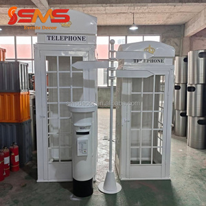 Nuovo Design SMS per Forniture per Feste, Decorazione Matrimoniale, Cabina Telefonica Unica in Metallo Bianco, Supporto per <span class=keywords><strong>Libro</strong></span> degli Ospiti Audio - Product Image 4