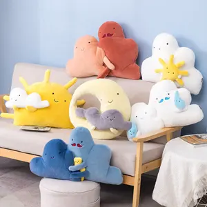 Mainan Mewah Kreatif Gaya Berbeda Awan Matahari Boneka Bulan Dekorasi Bantal Mewah Kerajinan Bantal