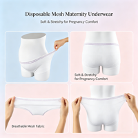 Culottes jetables post-partum en maille extensible, sous-vêtements de maternité doux et respirants pour l'accouchement et la récupération hospitalière