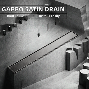 Siphon de sol linéaire moderne rectangulaire en acier inoxydable 304 316 pour douche, installation facile - Product Image 2
