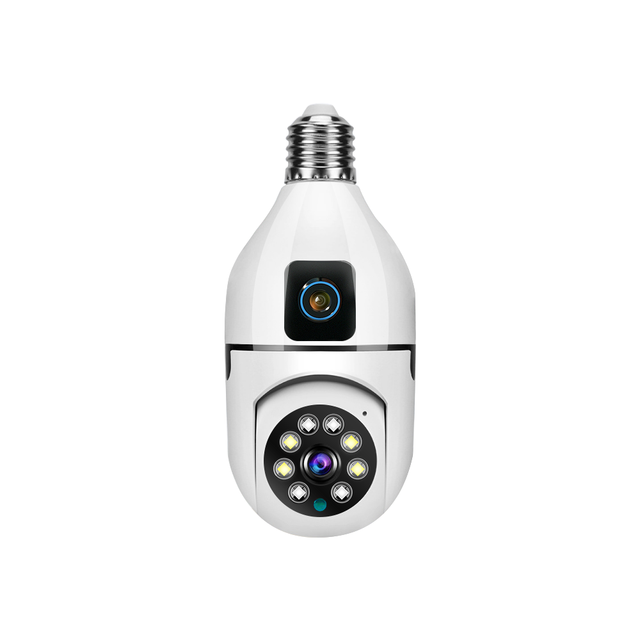 2025 V380 Pro Q6 1080P HD V380pro Dual Lens Dual Screen Camera Home Security IP WiFi Mini CCTV 360 Bulb Camera