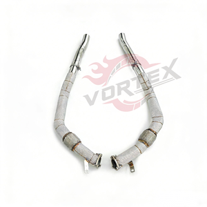 Tuyau d'échappement avant haute performance Vortex pour Audi RS6 RS7 C8 4.0T 2019- Kit d'échappement de course en acier inoxydable - Product Image 1