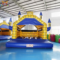 Château gonflable combiné avec trampolines |   Matériau PVC 0,55 mm |   Usage commercial |   Installation facile |   Taille et couleur personnalisables |