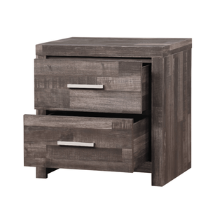 DB Modern <b>Nightstand</b> in Solid Wood Juniper Dark Cherry Finish Assembled Bedside Cabinet for Home Apartment Hospital Bedroom Use - Product Image 1