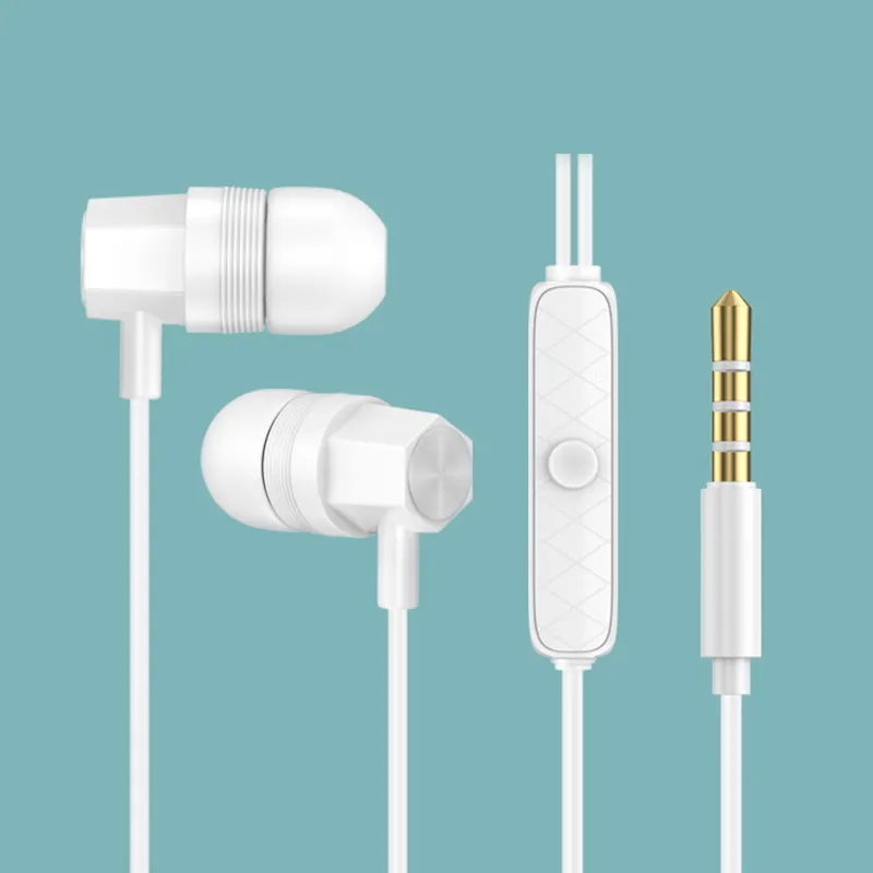 Wired Earphone Headphone 3.5MM In-ear Earphones with Microphone Hifi Earpiece Headset for Smartphone Xiaomi Samsung Huawei