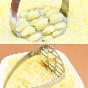 Triturador de patatas de acero inoxidable multifuncional antiadherente triturador de aguacate prensador de patatas para frijoles coliflores patatas frutas - Product Image 5