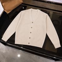 Cardigan personnalisé 100% coton, pull à col en V brodé personnalisé Townkana, chemise boutonnée de luxe, tenue de couple