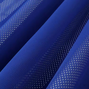 Tissu en maille tricotée 100 % polyester à rayures, à faible élasticité, à œillets moyens, à trous fins, vente en gros directe 50D - Product Image 1