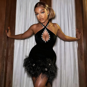 On Sale Black Off-the-Shoulder Dress With Feathers 300+ | Alibaba.com