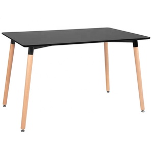 Scandinavian Wood Leg Restaurant <strong>Table</strong> MDF <strong>Rectangle</strong> Dining <strong>Table</strong> for Home Apartment Cafe - Product Image 2