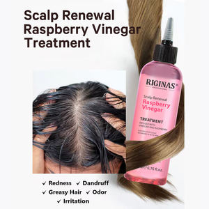 RIGINAS Perawatan Profesional Penyegar Kulit Kepala dengan Cuka Raspberry untuk Kulit Kepala Gatal dan Rambut Berkilau 200ml Label Pribadi - Product Image 1