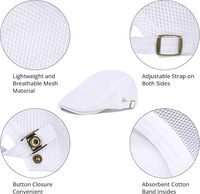 Gorra Plana Ajustable de Malla Transpirable para Hombre - Sombrero para Deportes al Aire Libre, Playa y Pesca