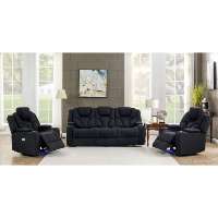 Meilleur prix pour un ensemble de canapé inclinable moderne de luxe, canapé deux places inclinable électrique en cuir avec un design élégant