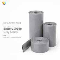 Guaina Termorestringente in PVC Grigio per Isolamento Pacchi Batteria con Celle al Litio 18650 21700 32650 32700