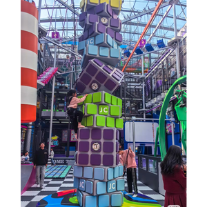 Customized <b>Indoor</b> Playground Equipment for Shopping Malls Children's Soft Play Climbing <b>Slide</b> Maze Customizable Amusement - Product Image 1