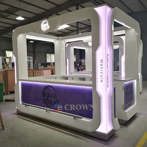 Eyebrow Kiosk Beauty Booth Cabinet Salon Stand Design Shop Salon Kiosk <strong>Fare</strong> Quality Beauty Salon Brow Shop Design OEM - Product Image 3