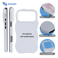 Funda con Borde Ondulado para iPhone 17 Pro Max, 2 en 1, PC TPU, Sublimación, Transferencia de Calor, Personalizable, Resistente a Impactos, Venta al Por Mayor