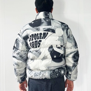 Custom Thin ultra Light <b>Duck</b> Goose Zip up <b>Jackets</b> Sublimated Print Padded Bubble <b>Down</b> Coats Puffer <b>Jacket</b> Men Manufacturer - Product Image 2