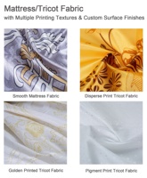 Tissu tricoté lisse 100% polyester à impression numérique personnalisée pour matelas