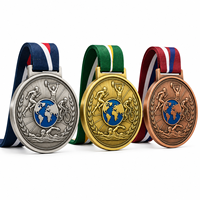Medaglie in Metallo Personalizzate con Stampa UV e Finitura Oro/Argento per Maratone, Corsa 5K/10K, Ciclismo e Sport con Tema Musicale