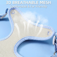 SHIYUAN Harnais et laisse pour animaux de compagnie avec motif floral 3D mignon, anti-évasion, pour petits chiens et chats, harnais de promenade, harnais anti-évasion pour chat, ODM/OEM