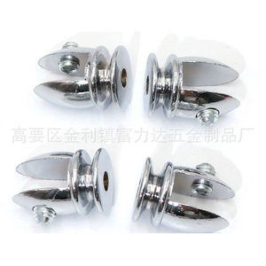 Fulida Zinc Alloy Glass Clip F-058 <b>Chrome</b> Plated Bathroom <b>Shelf</b> Support Connector Furniture Hardware - Product Image 4