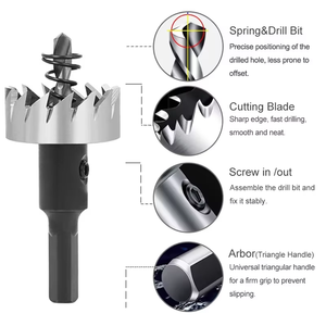 Herramienta de corte de sierra de agujero HSS de 12-60mm, taladro de perforación y escariado de Metal para Metal, acero, <span class=keywords><strong>hierro</strong></span>, acero inoxidable - Product Image 4