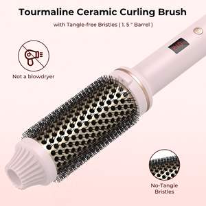 Brosse lissante électrique chauffante 1,5 pouce pour coiffure, brosse chauffante portable personnalisée, peigne chauffant pour cheveux - Product Image 3