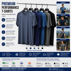 Camisetas Deportivas para Hombre para Gimnasio, Jogging y Correr, de Compresión, Ajuste Slim Fit, de Secado Rápido, Transpirables con Cuello Redondo - Product Image 2