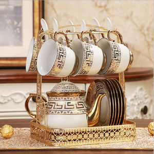 14 Pieces of European Style Tea Set Ceramic <b>Coffee</b> Set Bone China <b>Coffee</b> Cup Set - Product Image 5