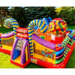 Château gonflable commercial Candy KidZone, parc, aventure fantaisiste sur le thème du sucré pour <span class=keywords><strong>les</strong></span> petits amateurs de confiseries - Product Image 2