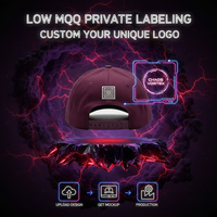 Casquette Snapback ELVN China Sporty brodée Flame Rat, borde plate, 100% coton, couleur bordeaux, pour les passionnés d'art tatoué