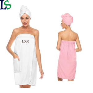 Serviette de bain absorbante en microfibre à séchage rapide avec logo personnalisé, idéale pour salon de beauté, spa et femmes - Product Image 1